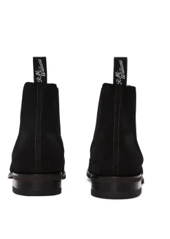 Suede Comfort Craftsman Boots - Black