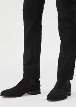 Suede Comfort Craftsman Boots - Black
