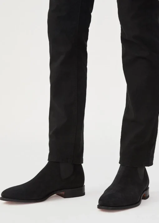 Suede Comfort Craftsman Boots - Black