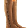 Suede Regina Boots - Tan