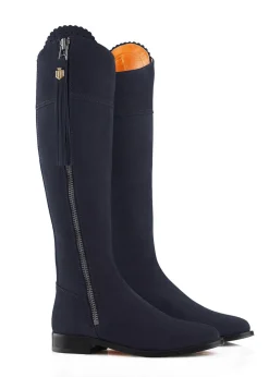 Suede Regina Boots - Navy