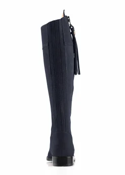 Suede Regina Boots - Navy