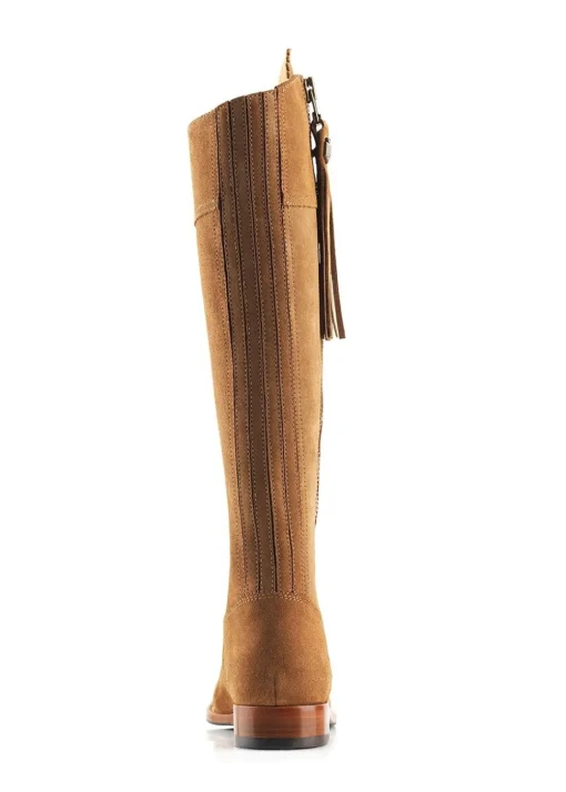 Suede Regina Narrow Fit Boots - Tan