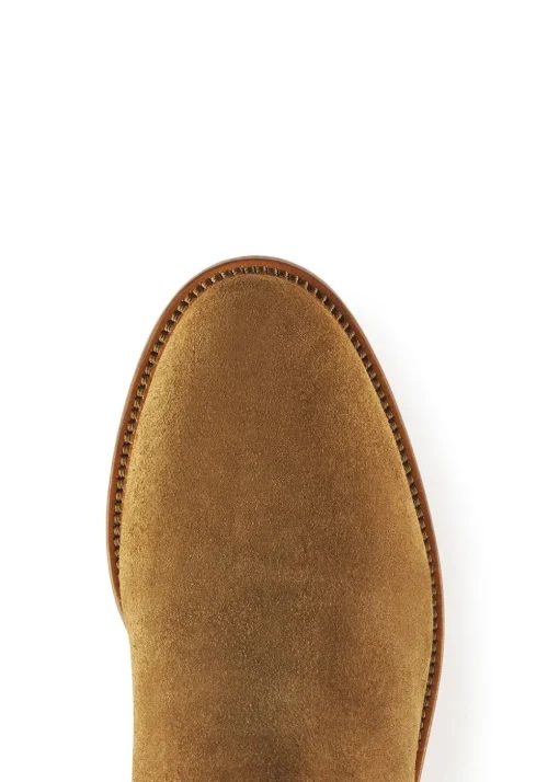 Suede Regina Narrow Fit Boots - Tan