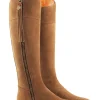 Suede Regina Sporting Fit Boots - Tan