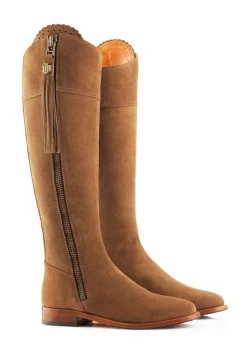 Suede Regina Sporting Fit Boots - Tan