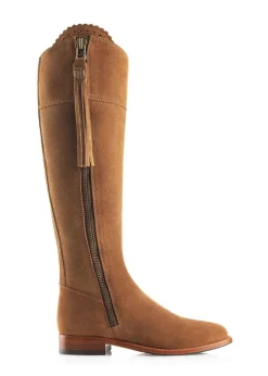 Suede Regina Sporting Fit Boots - Tan