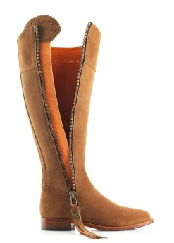 Suede Regina Sporting Fit Boots - Tan
