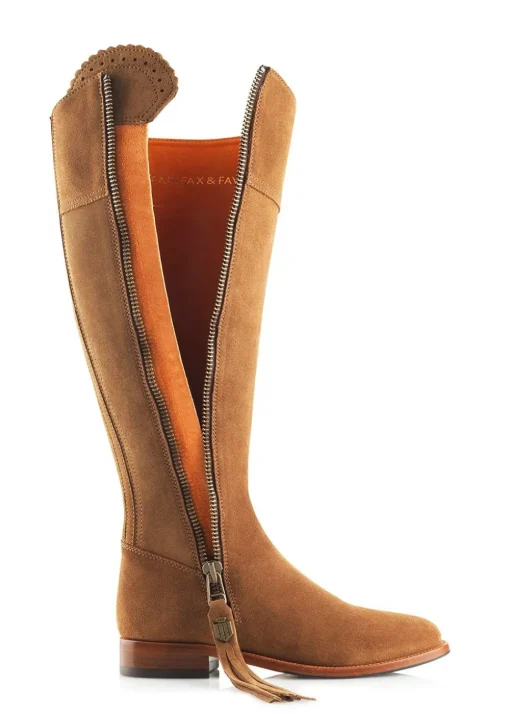 Suede Regina Sporting Fit Boots - Tan