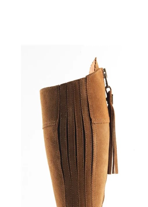 Suede Regina Sporting Fit Boots - Tan