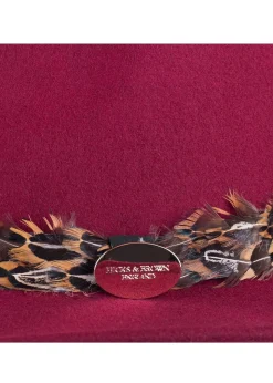 Suffolk Fedora Bronze Wrap - Maroon