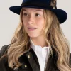 Suffolk Fedora Midnight Side Feather - Navy