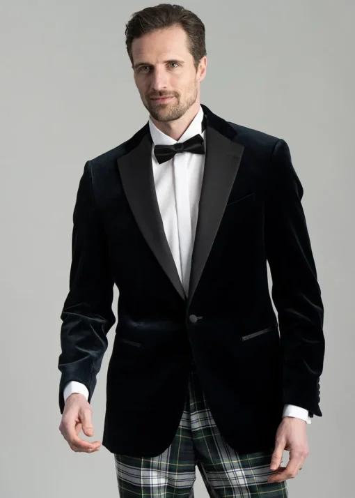 Theo Velvet Jacket - Navy