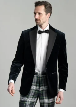 Theo Velvet Jacket - Navy