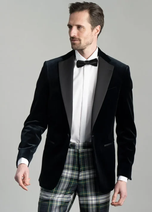 Theo Velvet Jacket - Navy