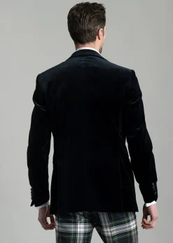 Theo Velvet Jacket - Navy