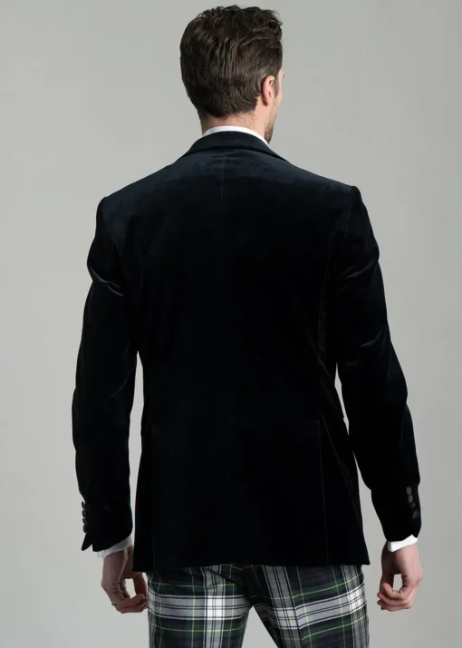 Theo Velvet Jacket - Navy