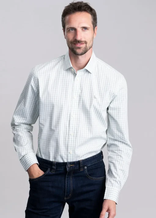 Thorpeness Tailored Shirt - Aqua Sage
