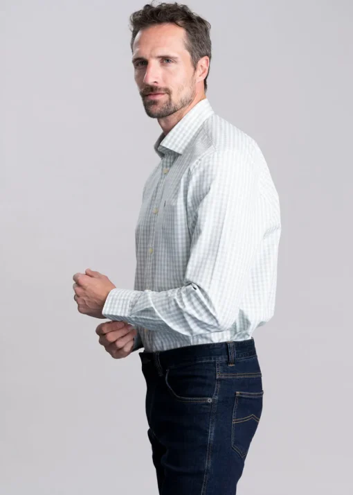 Thorpeness Tailored Shirt - Aqua Sage