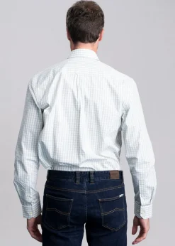 Thorpeness Tailored Shirt - Aqua Sage