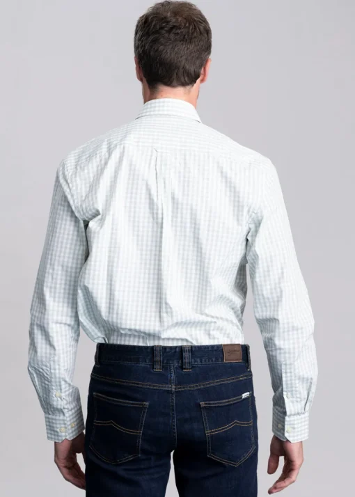 Thorpeness Tailored Shirt - Aqua Sage