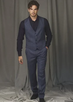 Tolka Donegal Trousers - Blue Salt ad Pepper