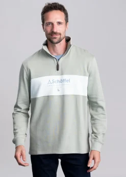 Trencrom Quarter Zip - Aqua Grey and Blue Water
