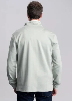 Trencrom Quarter Zip - Aqua Grey and Blue Water
