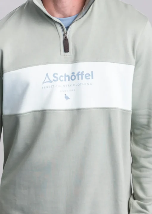 Trencrom Quarter Zip - Aqua Grey and Blue Water