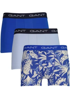 Tropical Print Trunks (3 Pack) - Rich Blue