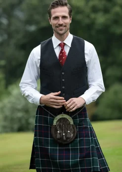 Tweed Argyll Waistcoat - Charcoal
