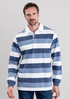 Tweedale Rugby Shirt - Blue, Navy and White