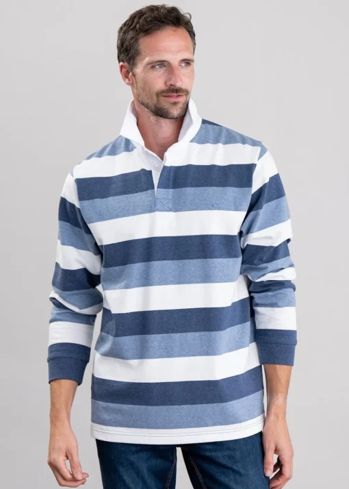 Tweedale Rugby Shirt - Blue, Navy and White