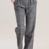 Twill Wide Leg Trousers - Cambridge Check