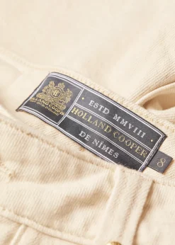Utility Denim Shorts - Oatmeal