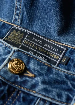 Utility Denim Shorts - Denim