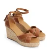 Valencia Wedge - Tan Leather