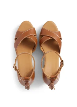 Valencia Wedge - Tan Leather