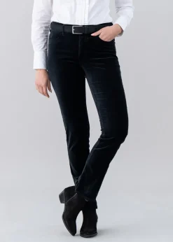 Velvet Straight Leg Jeans - Black