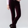Velvet Straight Leg Jeans - Garnet