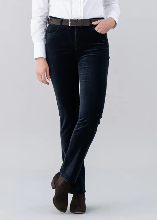 Velvet Straight Leg Jeans - Navy