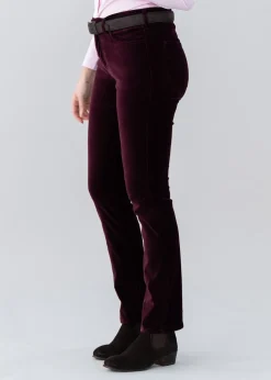 Velvet Straight Leg Jeans - Garnet