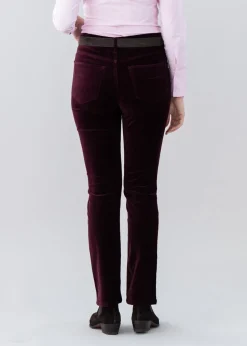 Velvet Straight Leg Jeans - Garnet