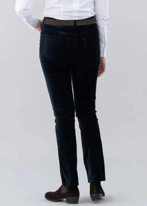Velvet Straight Leg Jeans - Navy
