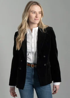 Vivien Velvet Jacket - Black