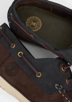Wake Boat Shoes - Brown and Navy