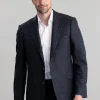 Warkworth Tweed Jacket - Houndstooth Check with Grey and Navy