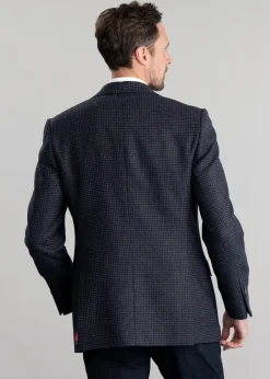Warkworth Tweed Jacket - Houndstooth Check with Grey and Navy