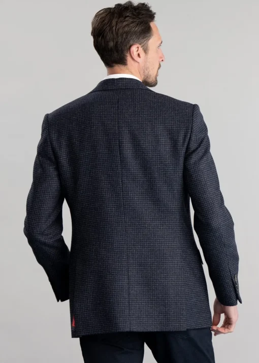 Warkworth Tweed Jacket - Houndstooth Check with Grey and Navy