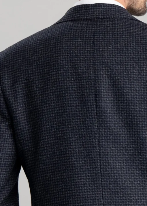 Warkworth Tweed Jacket - Houndstooth Check with Grey and Navy